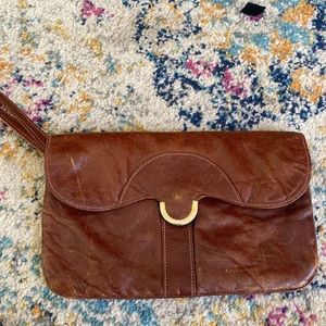 Vintage Leather Clutch Bag